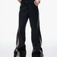 【25s Aug.】Colorblock Patchwork Flared Tailored Pants