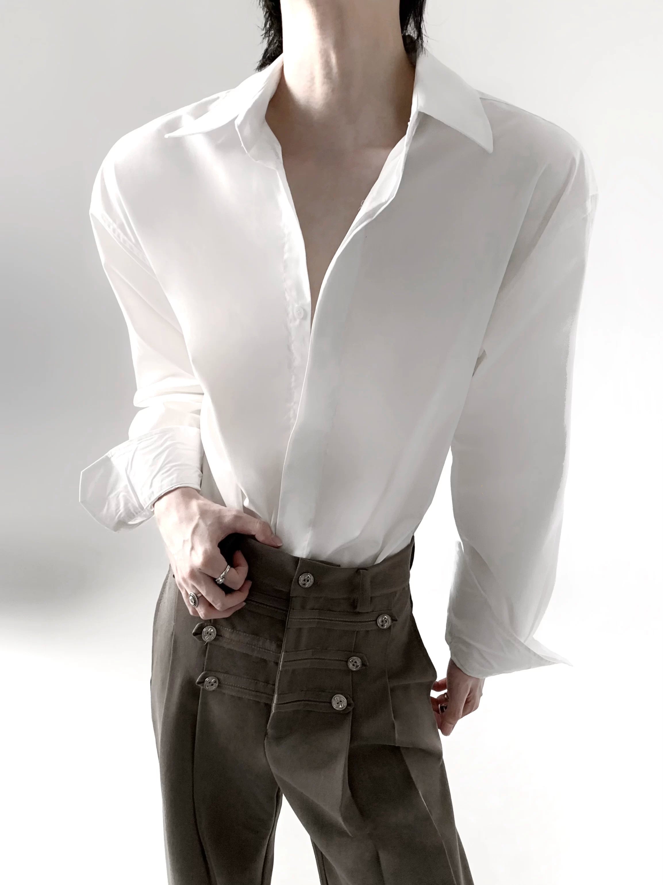Structured Relaxed White Shirt