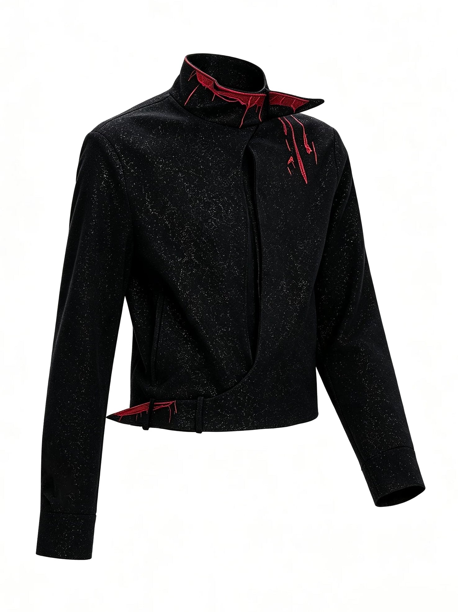 Crimson Stardust Suede Jacket