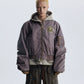 【25s Aug.】Distressed Washed Loose Bomber Jacket