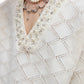 【25s Sep.】Diamond-embellished Diamond-patterned V-neck Sweater