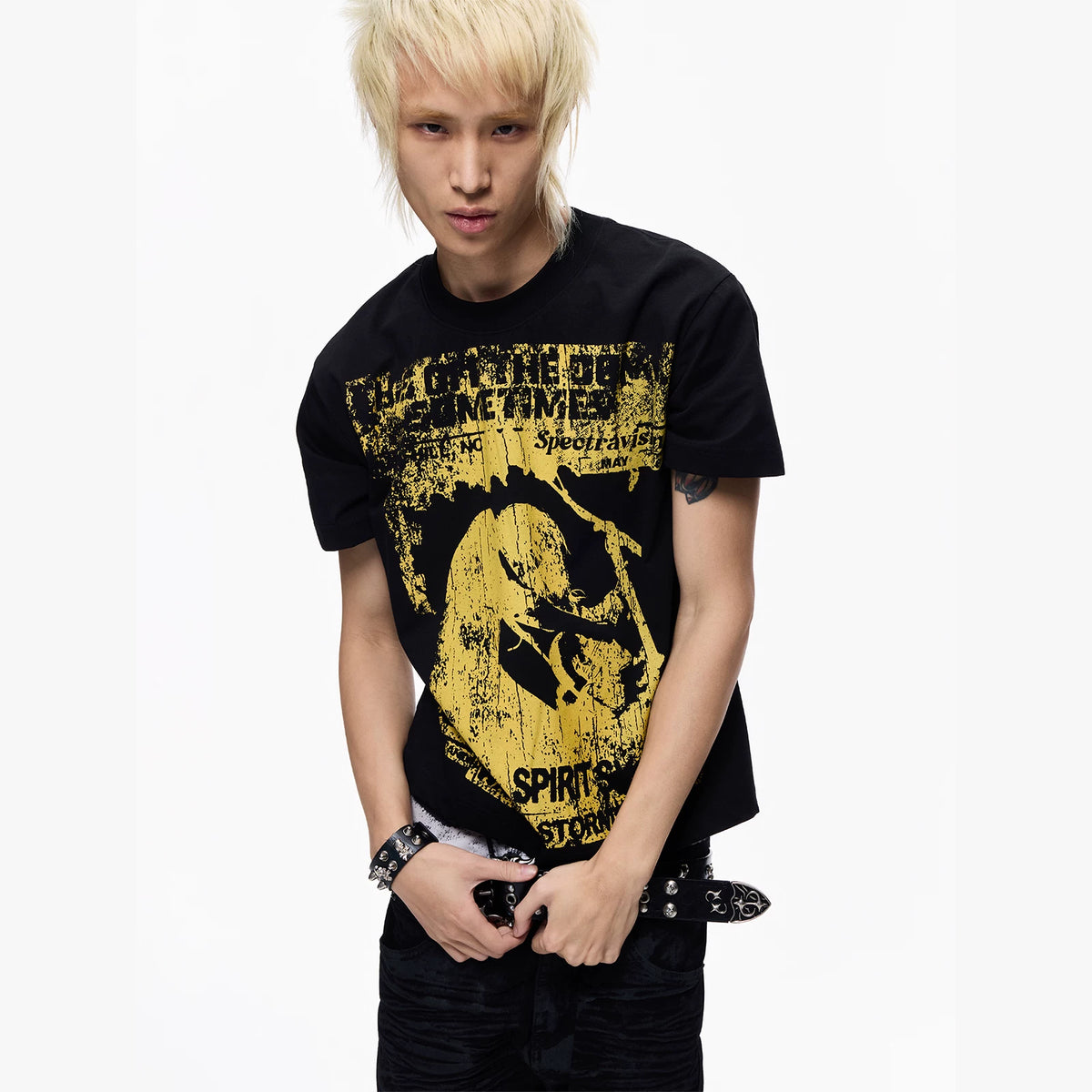 Vintage Rock Band Graphic Cropped Tee