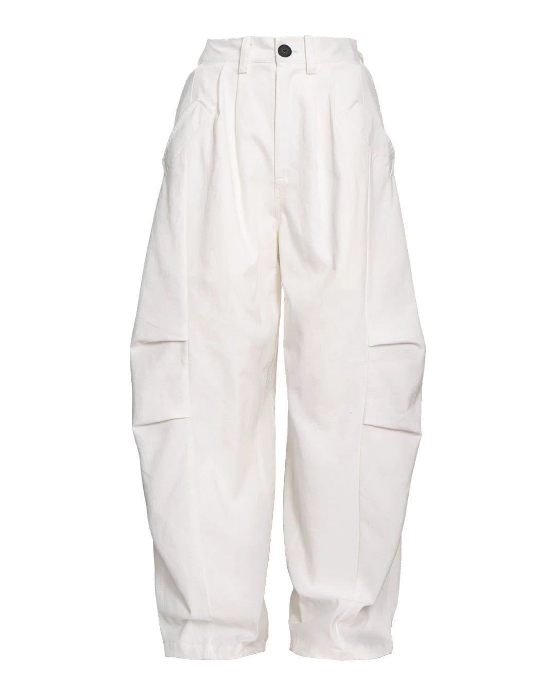 Pleated Wide-Leg Parachute Pants