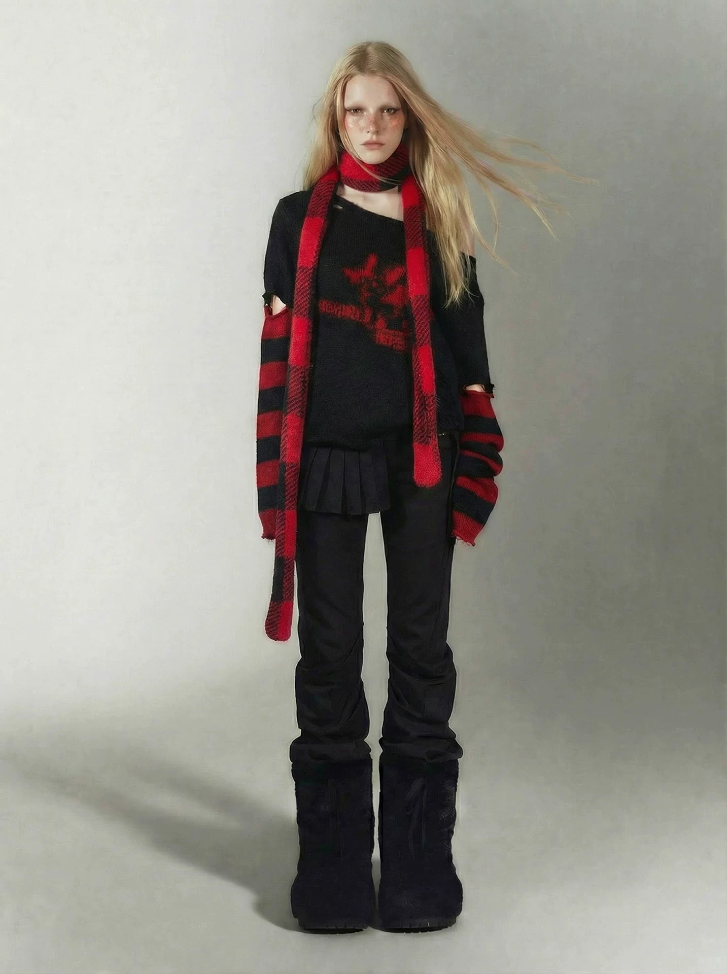 Punk Rock Detachable Sleeve Hot Girl Y2K Sweater