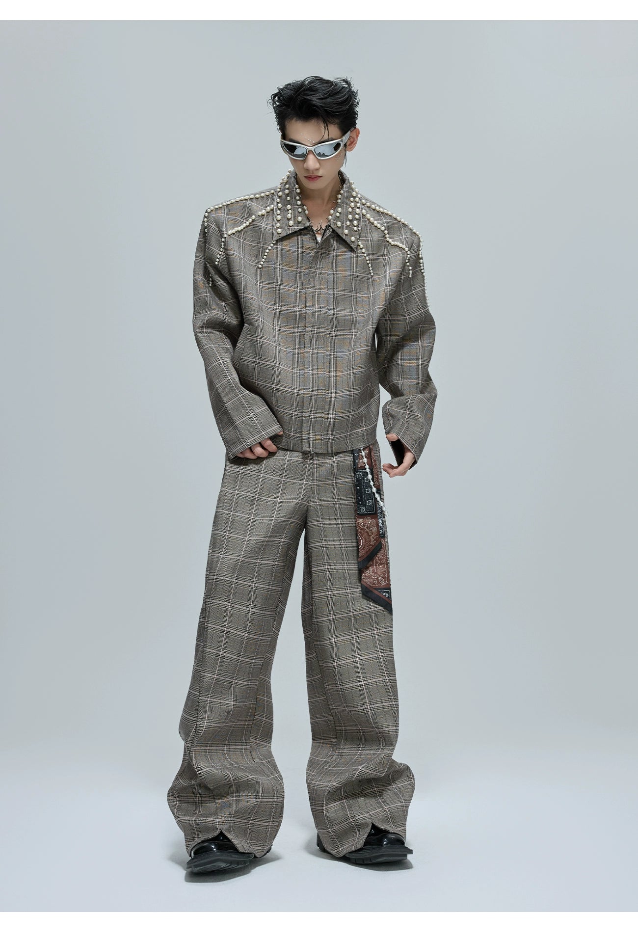 【25s Oct.】Pearl Houndstooth Lapel Jacket/Pants