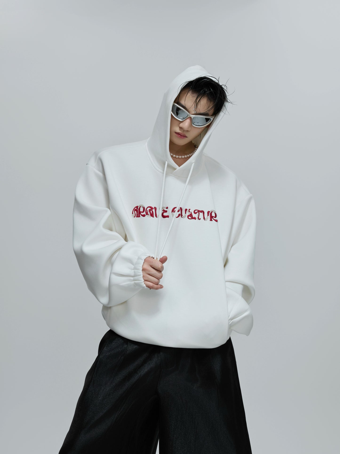 Beaded Embroidered Hoodie