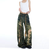 【25s Jul.】American High Street Ripped Thick Waistband Jeans