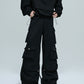 【25s Oct.】Casual Stand Collar Cropped Sweatshirt/Ribbon Pocket Pants