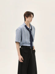 【25s Aug.】American Retro Vertical Striped Shirt