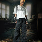 【25s Nov.】Distressed Layered Pleated Multi-pocket Cargo Pants
