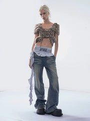 【26s Mar.】Boxing Patchwork Wide Denim