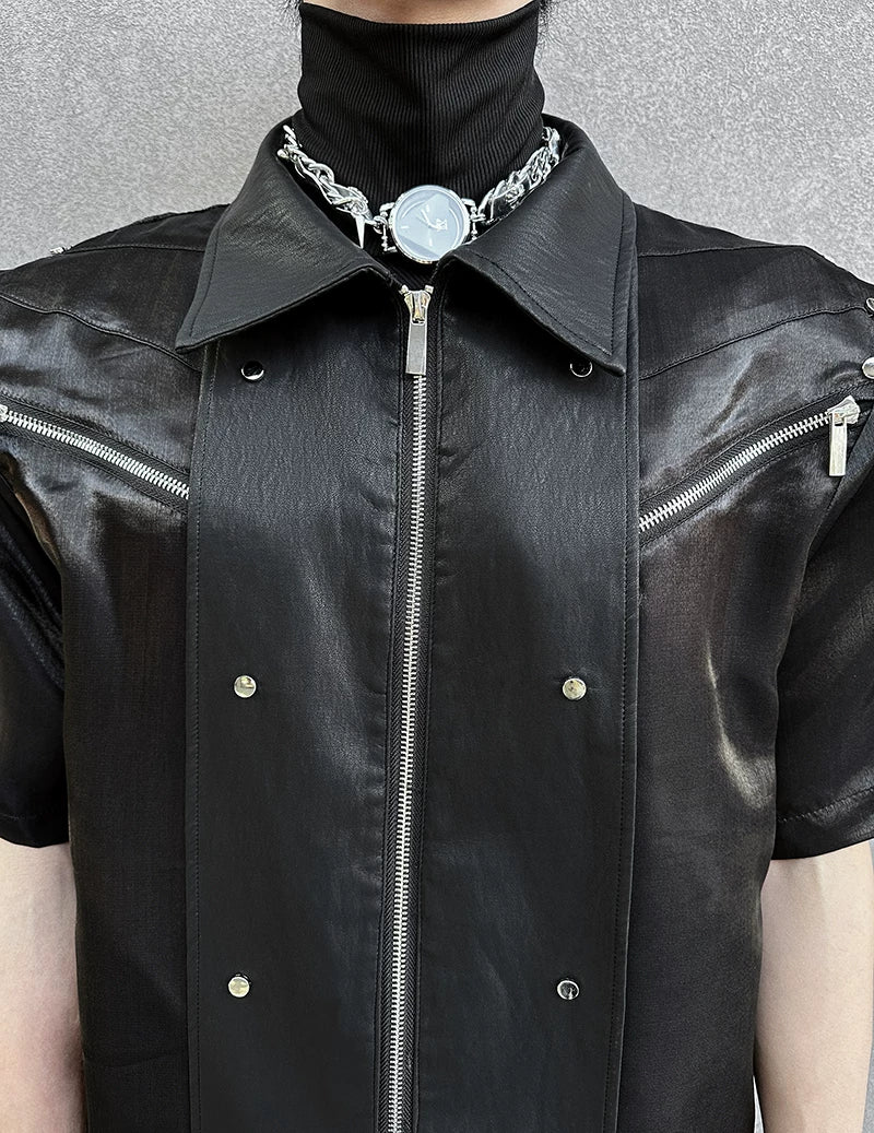 High-Street Turn-Down Collar Shirt