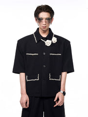 【25s May.】Rhinestone Chanel Style Short Suit