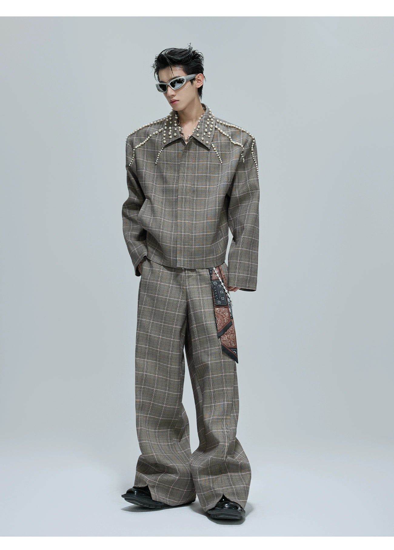 【25s Oct.】Pearl Houndstooth Lapel Jacket/Pants