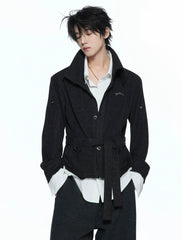 Merwev Convertible Collar Knit Cardigan