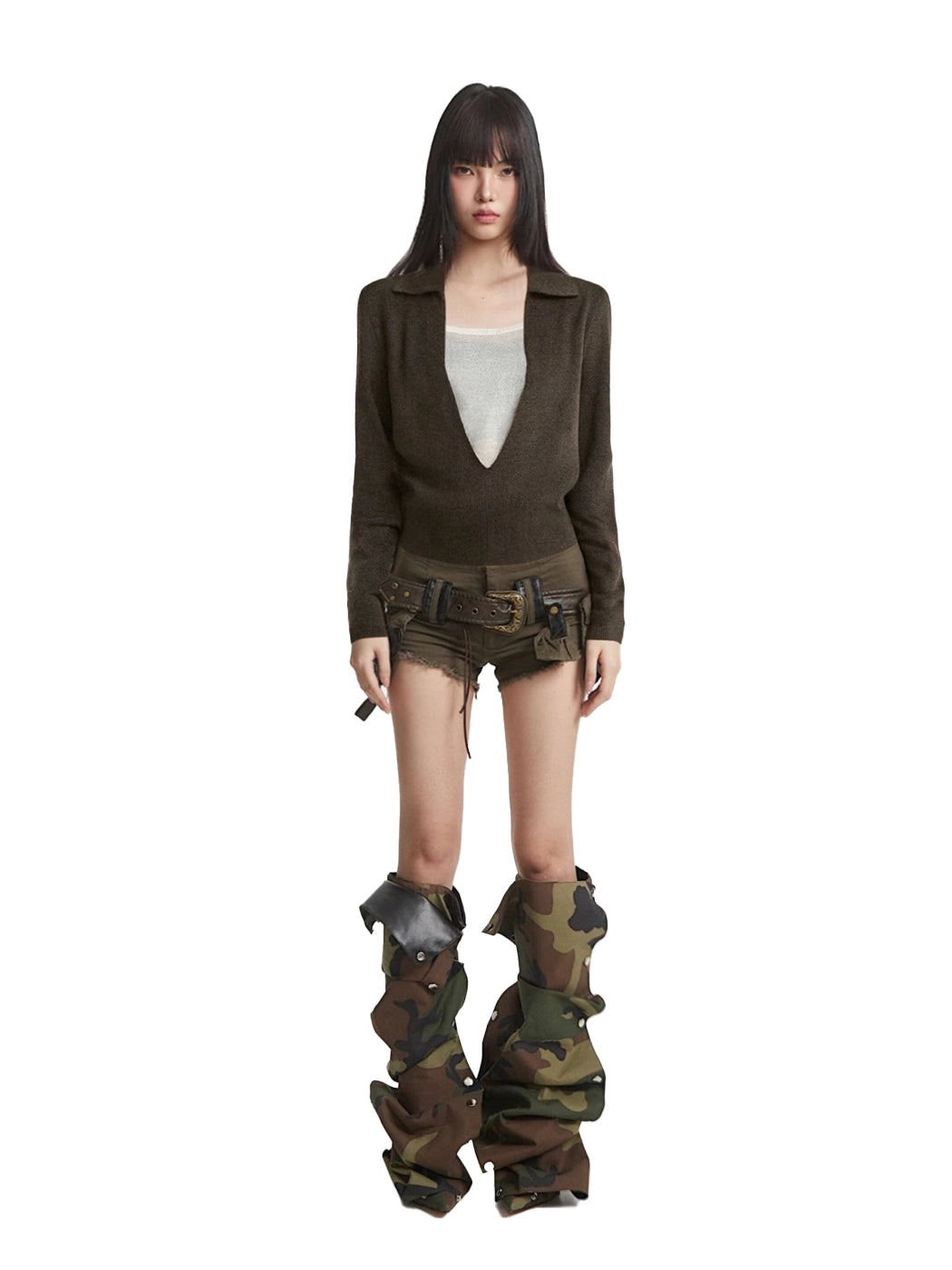 【25s Dec.】Retro Collared Faux Two-piece Knit Sweater