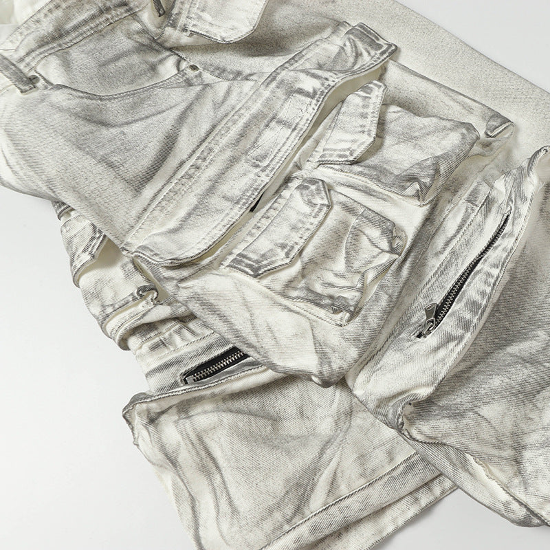 【25s Jul.】Washed Dirty-Dye Utility Shorts