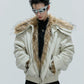 【25s Nov.】Washed Fur Collar Plush and Thickened Cotton Jacket
