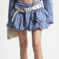 【25s Aug.】Plaid Cropped Shirt & Puff High-Waisted Skirt Set