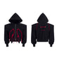 【25s Sep.】Irregular Cropped Zip-Up Hoodie with Shoulder Pads