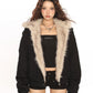 【25s Nov.】Retro Fur Collar Hooded Cotton Coat