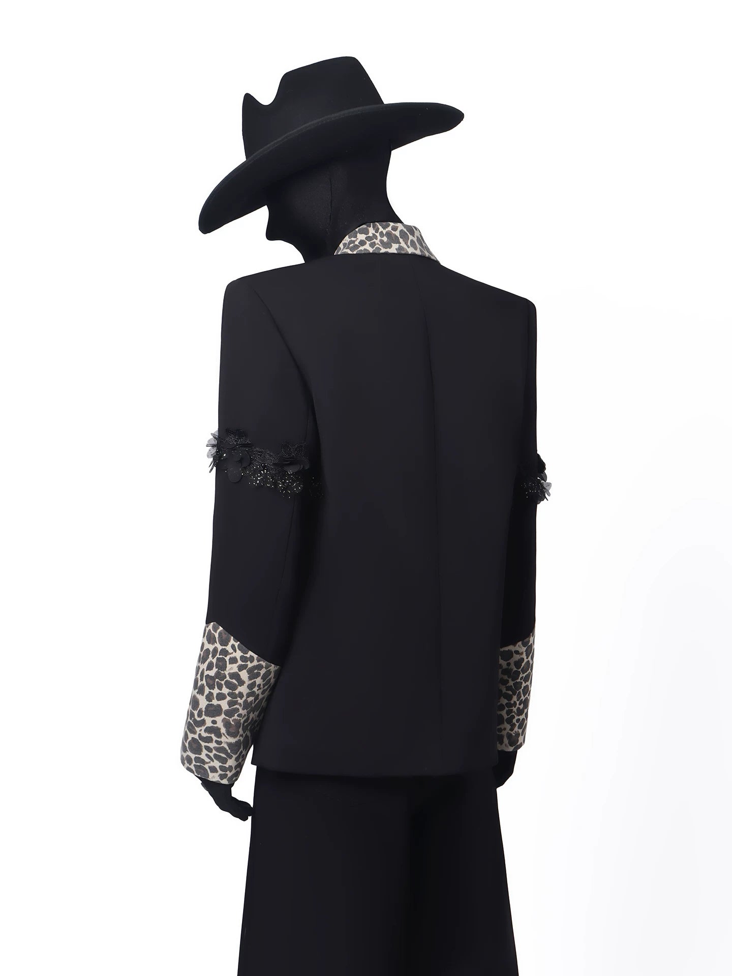 【26s May.】Leopard Collar Structured Oversized Blazer