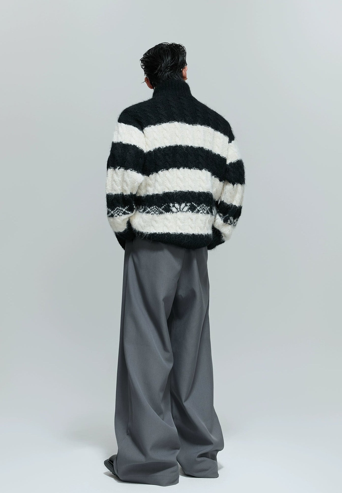 【25s Nov.】Color-blocked Chunky Knit Sweater