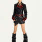 【25s Oct.】Punk Rock Plaid Leather Jacket