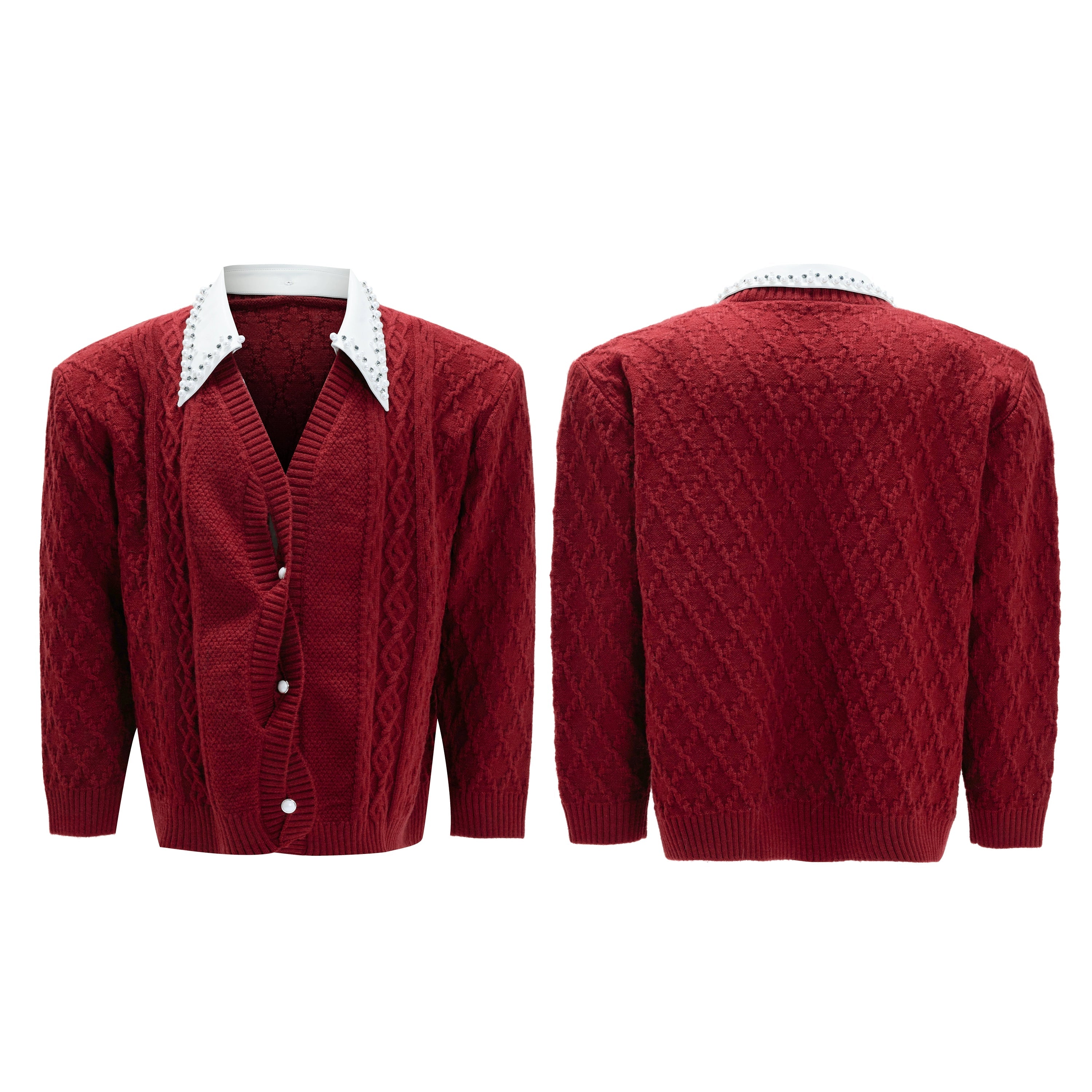 【25s Nov.】Elegant and Luxurious Vintage Handmade Pearl Sweater