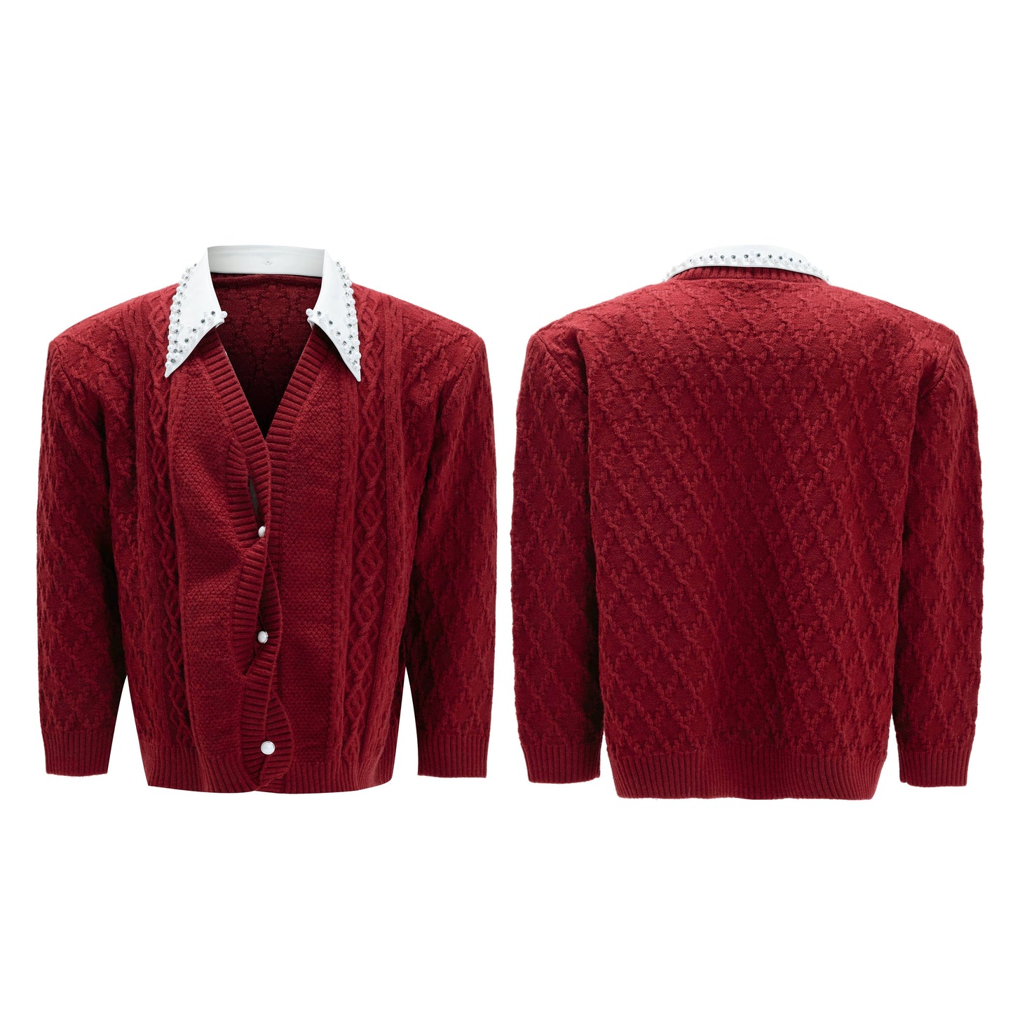 【25s Nov.】Elegant and Luxurious Vintage Handmade Pearl Sweater