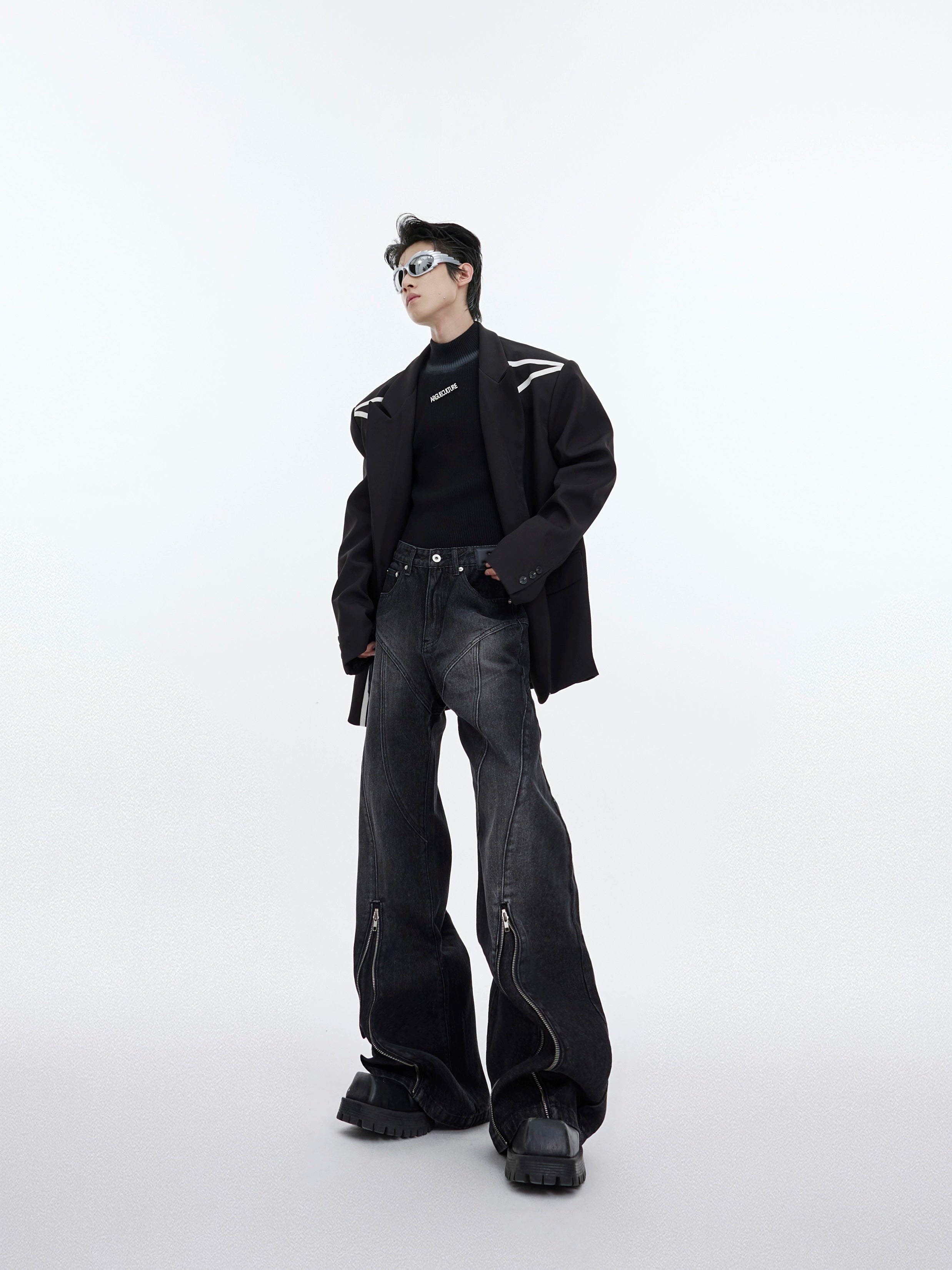 【25s Nov.】Washed Distressed Structured Jeans
