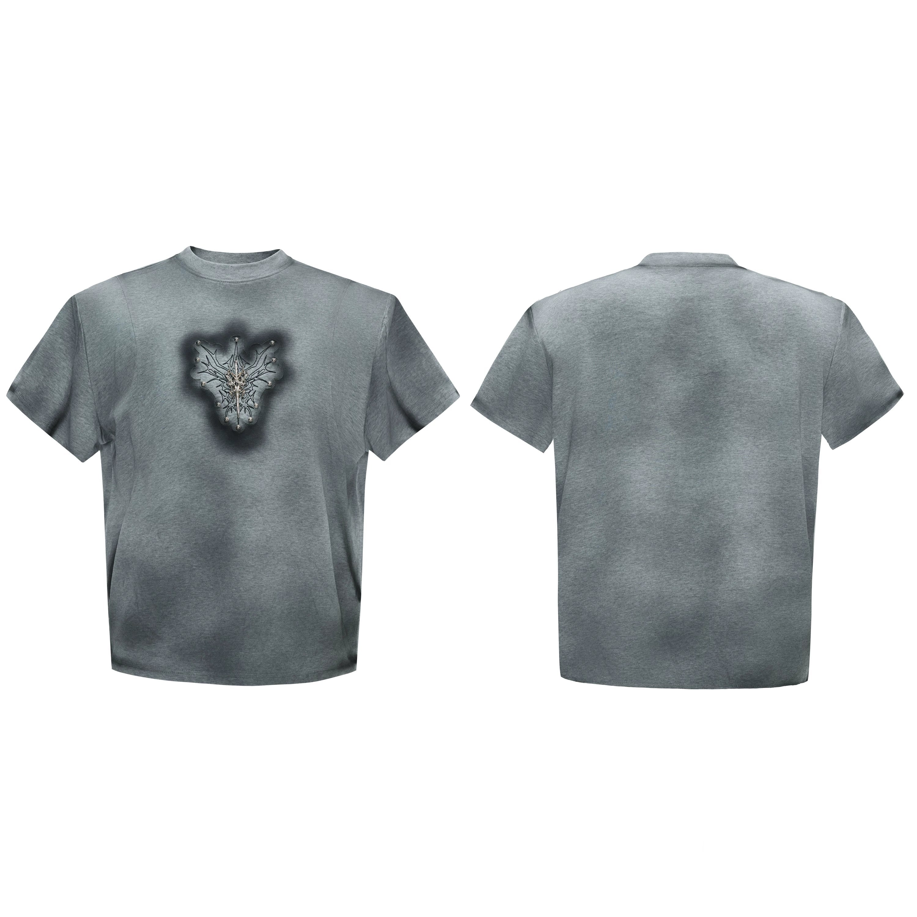Hand-Painted Gradient Shoulder Tee