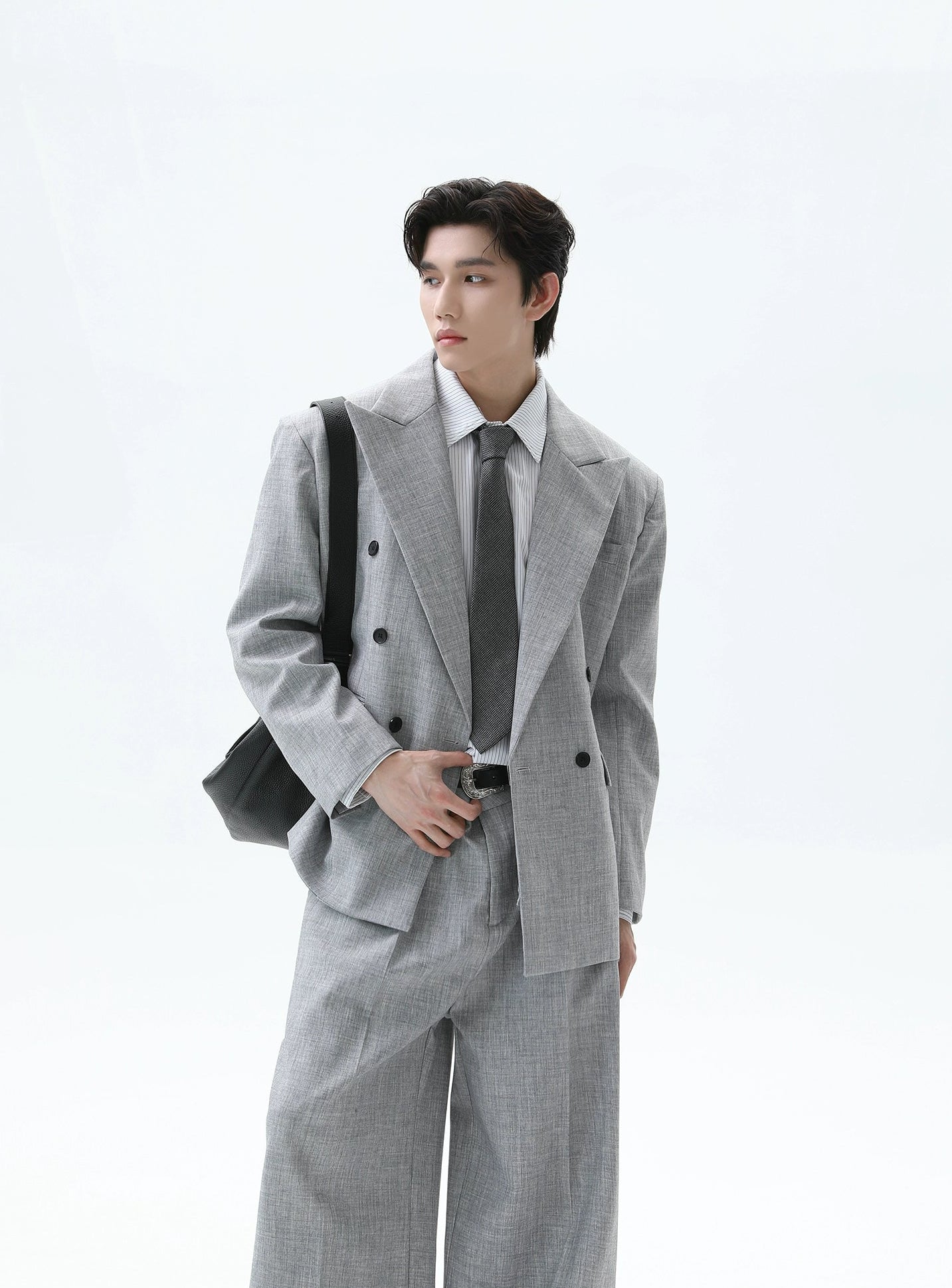 【25s Nov.】Retro V-neck Suit Jacket/Casual Pants