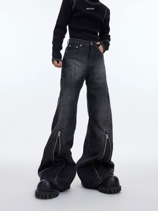 【25s Nov.】Washed Distressed Structured Jeans