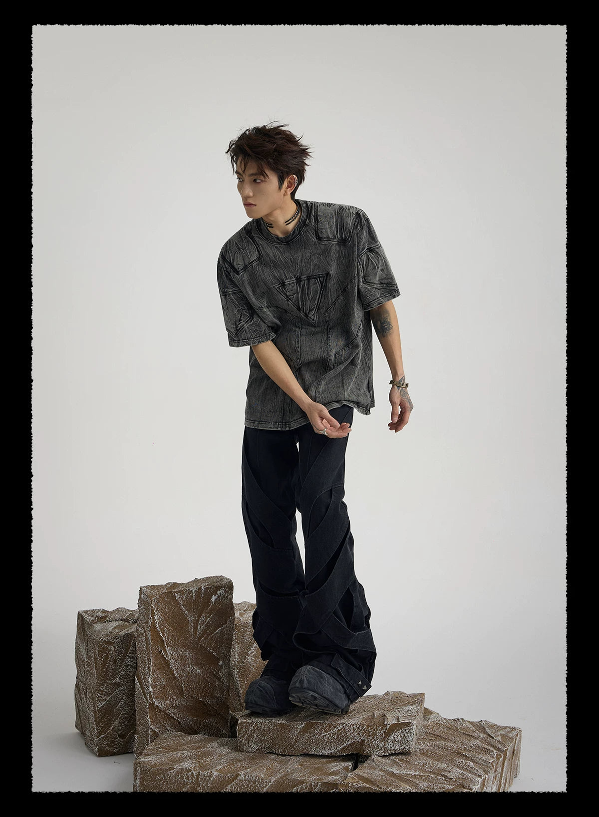 【26s Mar.】Deconstructed Washed Black Denim