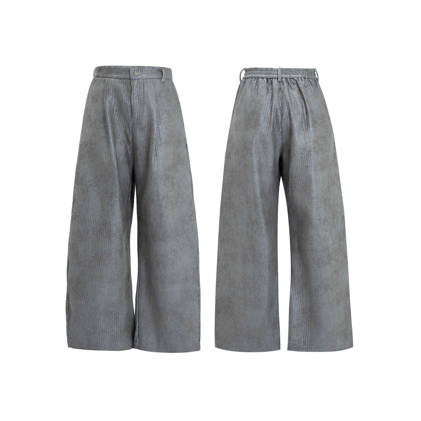 【25s Nov.】Waxed Distressed Leather Trousers