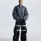 【25s Aug.】Distressed Washed Loose Bomber Jacket