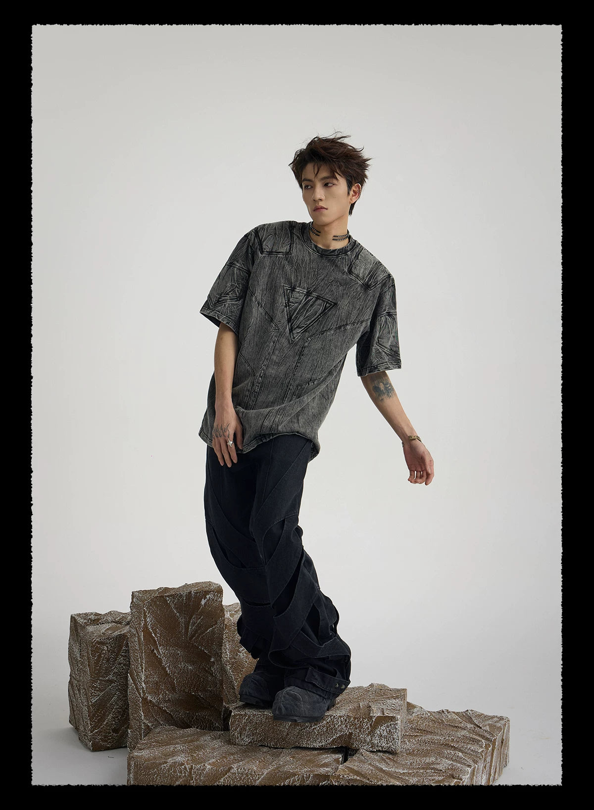 【26s Mar.】Deconstructed Washed Black Denim