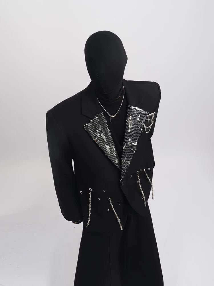 【26s Mar.】Sequin Tweed Chain Blazer