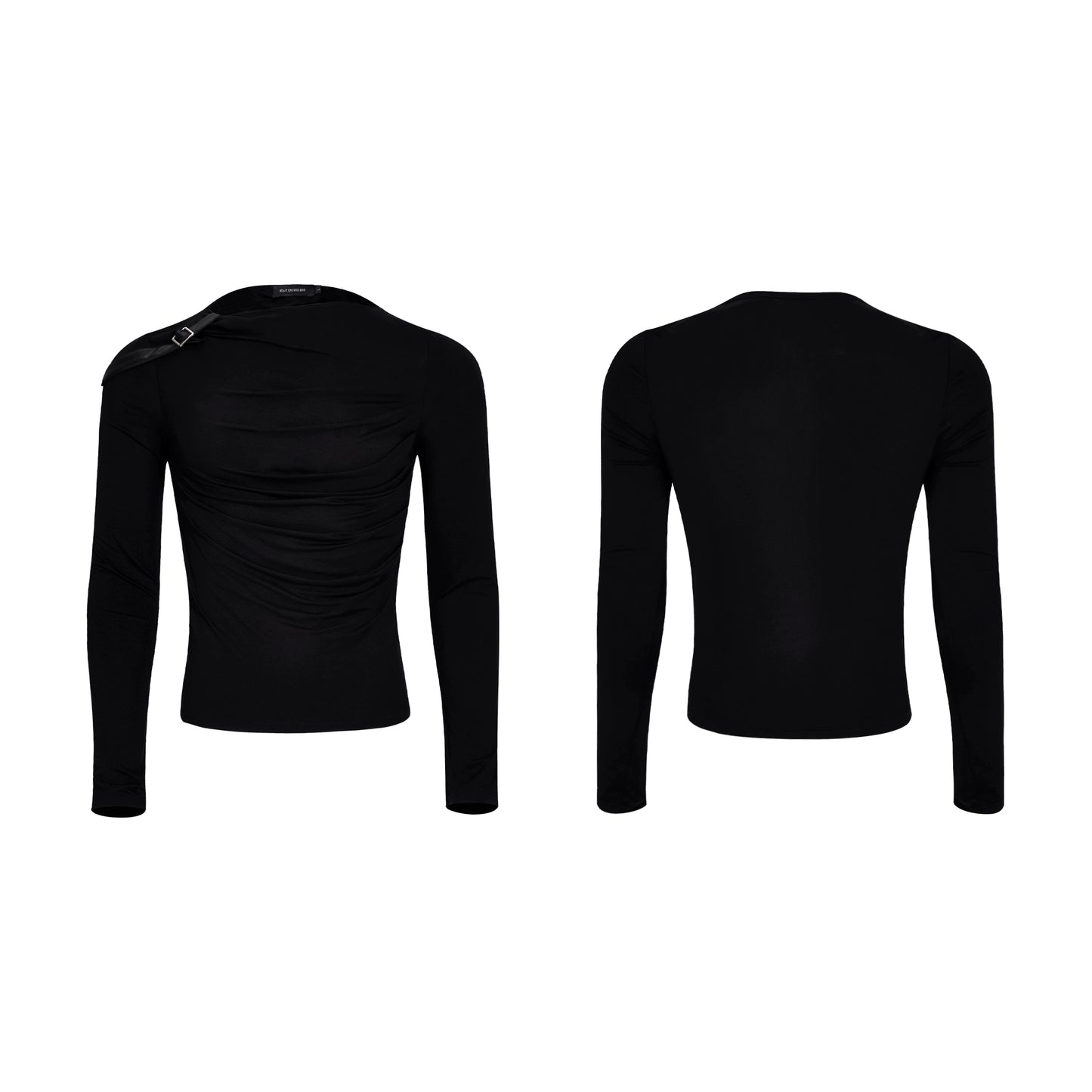 【25s Oct.】Pleated Leather Long-sleeved Bottoming Shirt