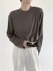 【25s Jul.】Soft Relaxed Solid Long-Sleeve