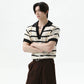 【25s Aug.】Striped Colorblock V-Neck Knit Tee