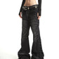 【25s Sep.】Vintage Dark Lace-up Bootcut Jeans