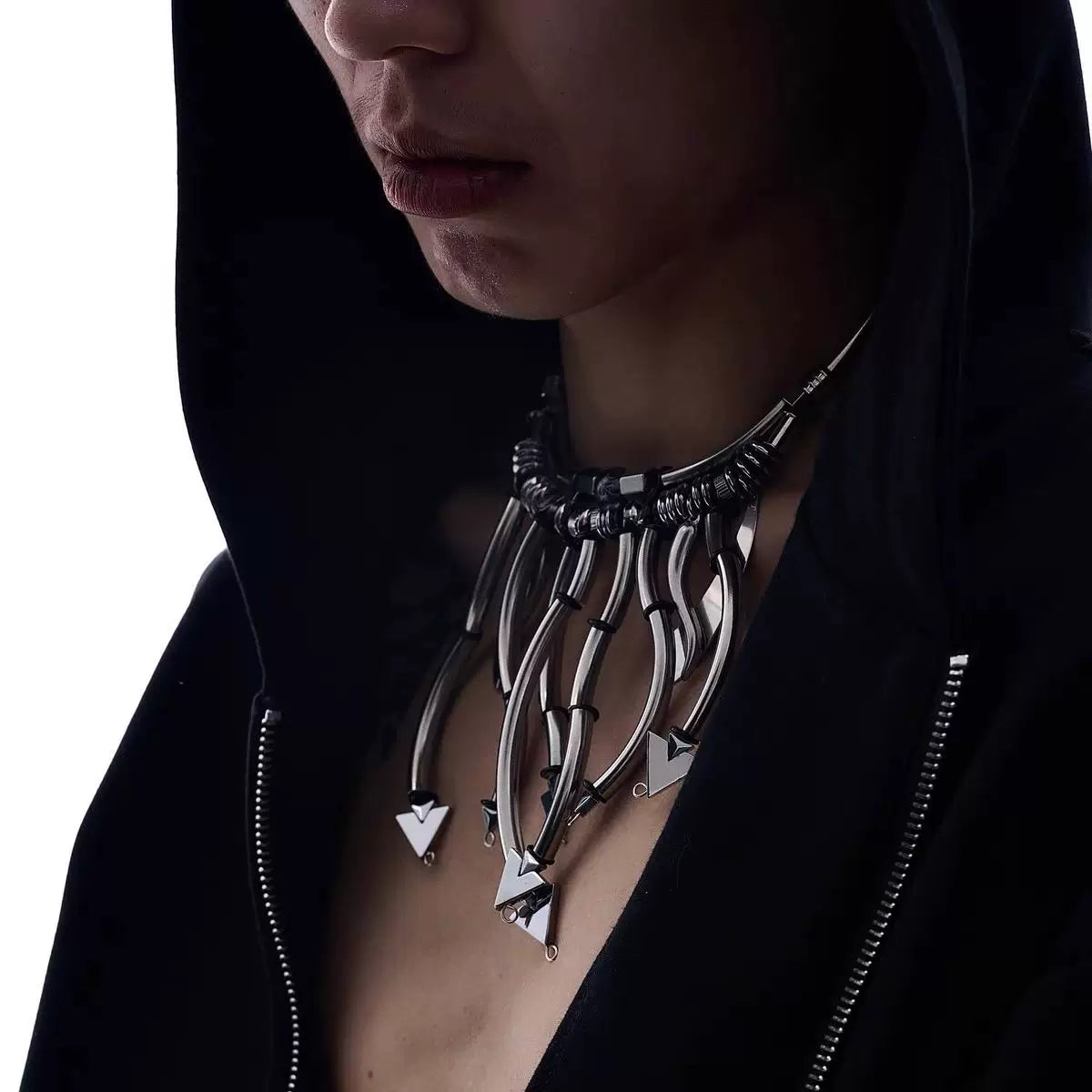 Cyber Gothic Beaded Choker
