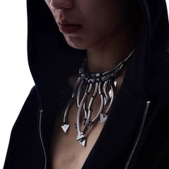 Cyber Gothic Beaded Choker