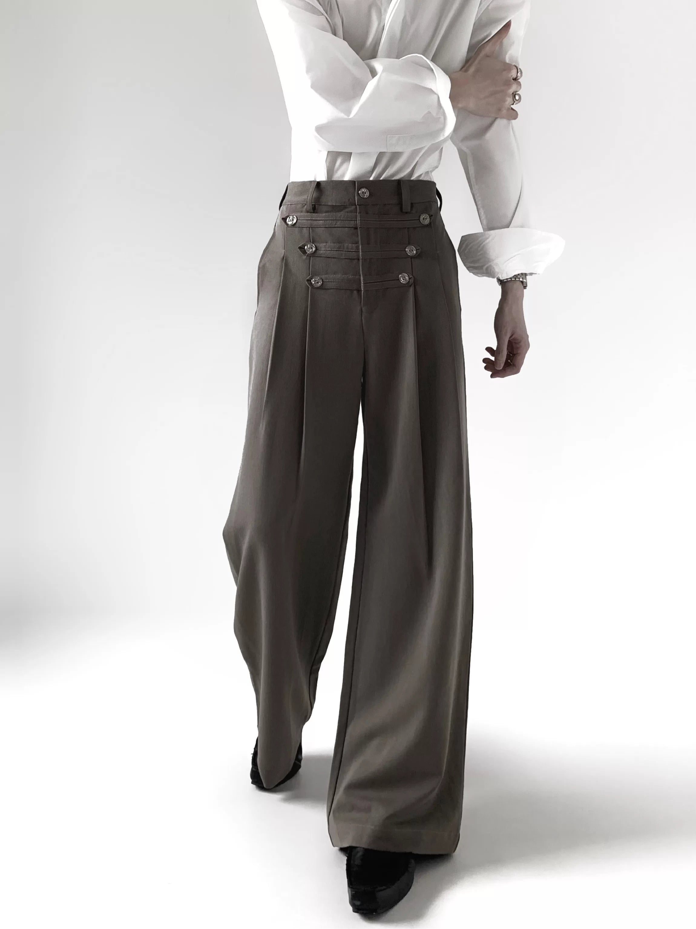 Napoleon Button Detail Trousers