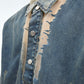 【24s April.】Mesh Hollow Design Denim Shirt