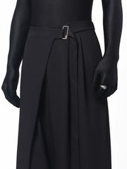 Korean Asymmetric Tie Wide-Leg Trousers
