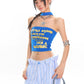 【25s Jul.】Vintage Letter Sports Style Tank Tube Top