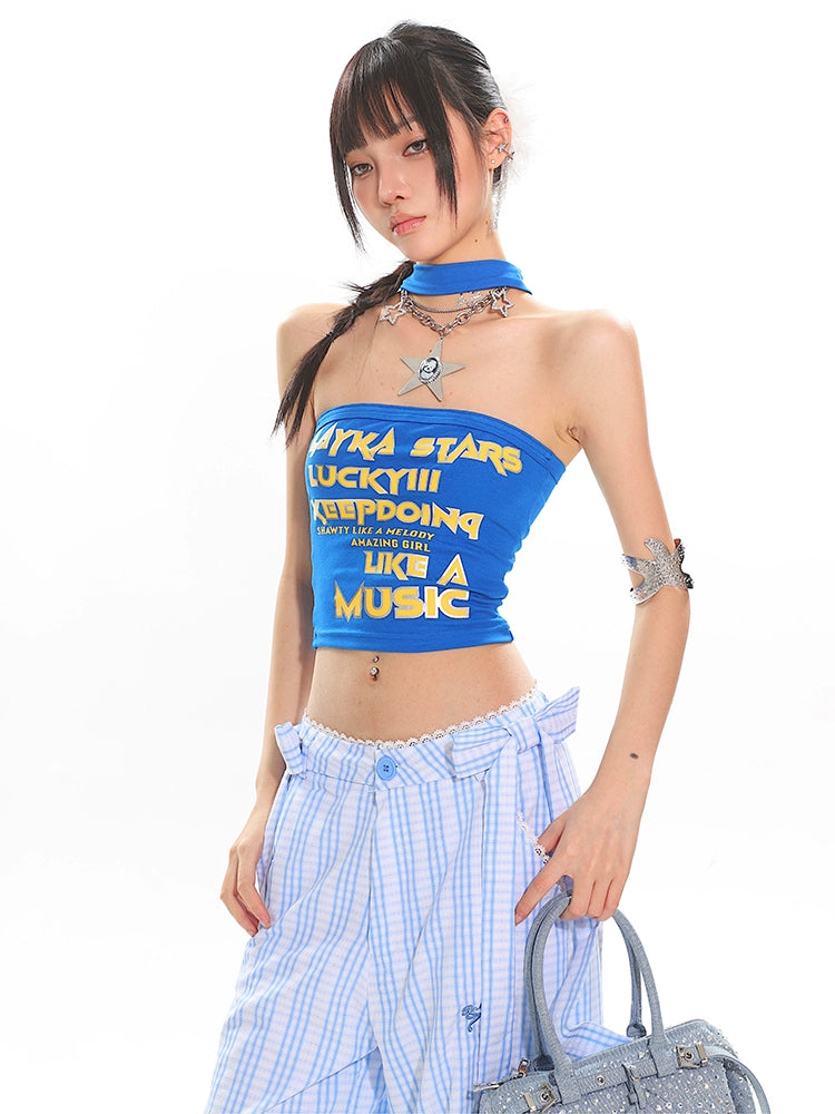 【25s Jul.】Vintage Letter Sports Style Tank Tube Top